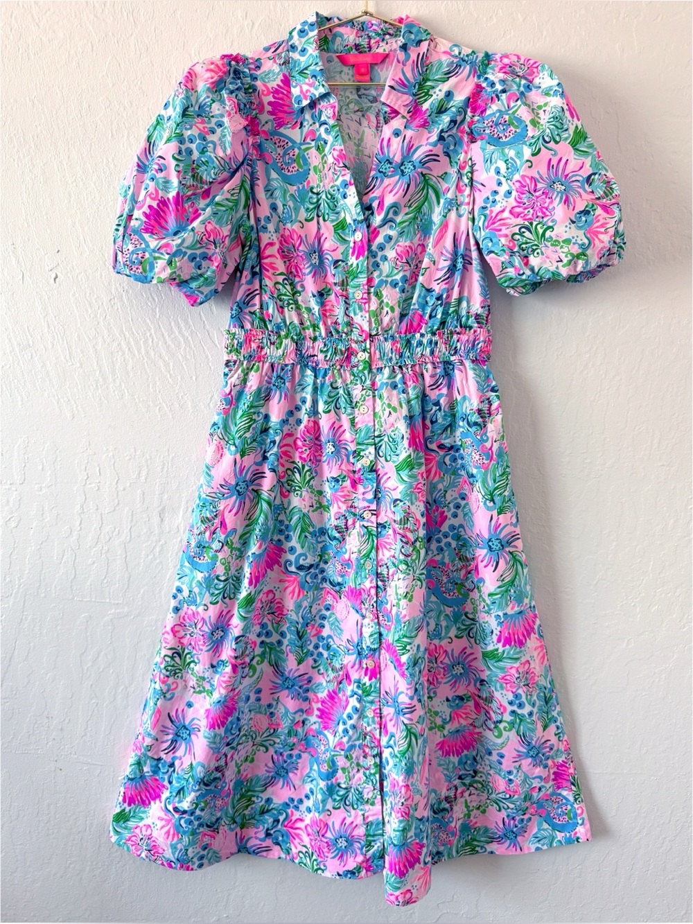 Lilly Pulitzer Tassie Midi Dress in Mandevilla Baby Paradise Petals 6 - Picture 2 of 11